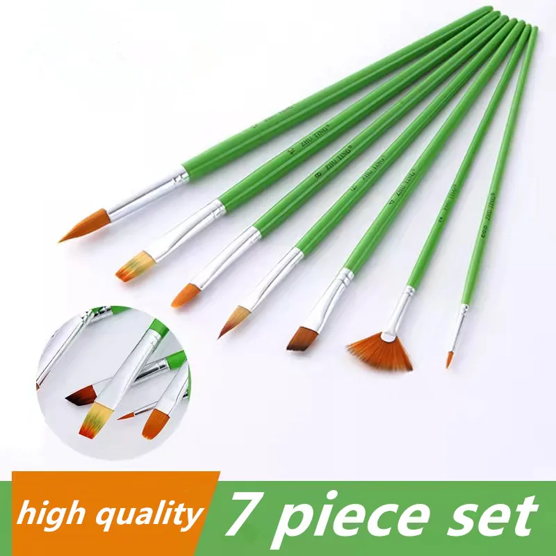 

Новые кисти 7 нейлоновых шерстяных многофункциональных кистей для рисования искусства гуашью