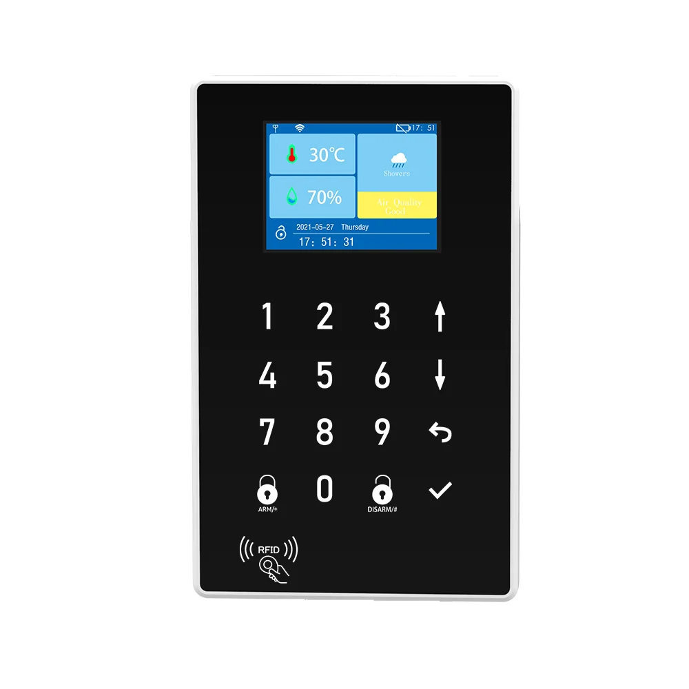 Tuya SmartLife 2.8Inch GSM+WIFI Home Security Burglar Alarm System RIFD Touch Keypad PIR Motion Sensor Door Contact Alarm Sensor enlarge