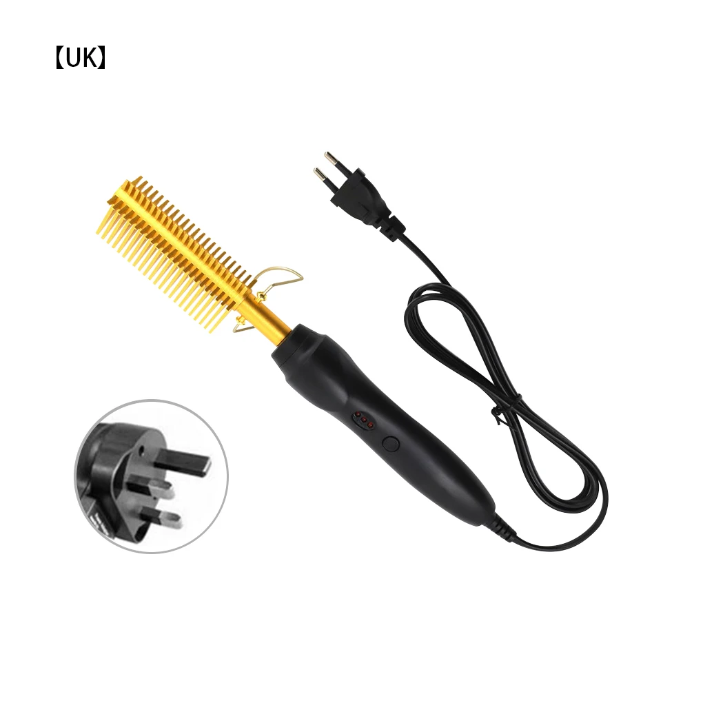 

Hair Straightener Electric Hair Straightening Curling Iron Brush Hairdressing Heater Curler, EU Plug