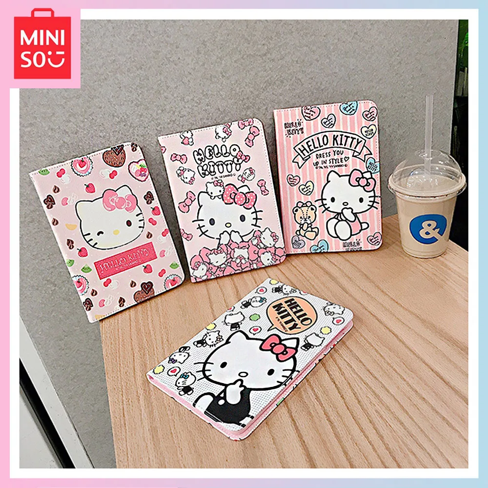 

Miniso Hello Kitty Cartoon iPadpro2022 Protective Case Mini6 Drop Proof iPad5/6 Silicone Air2 Cute Girl Birthday Christmas Gift