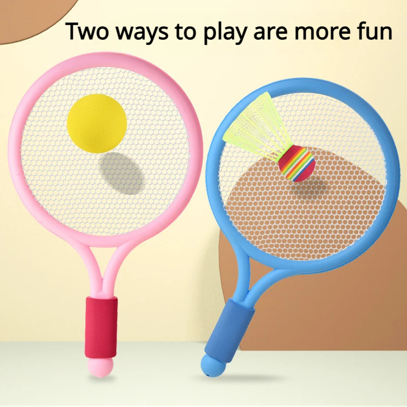 

Children's Badminton Tennis Racket Beginner Training Outdoor Beach Tennis Kindergarten Baby Parent Child Interactive Toys