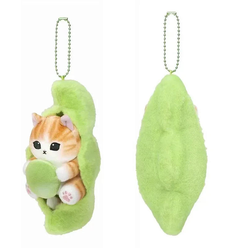 Фото Мягкая игрушка-брелок Kawaii Mofusand Shark Cat Beer Pea: мультяшный персонаж, подвеска для рюкзака, украшение, подарок на день рождения №2