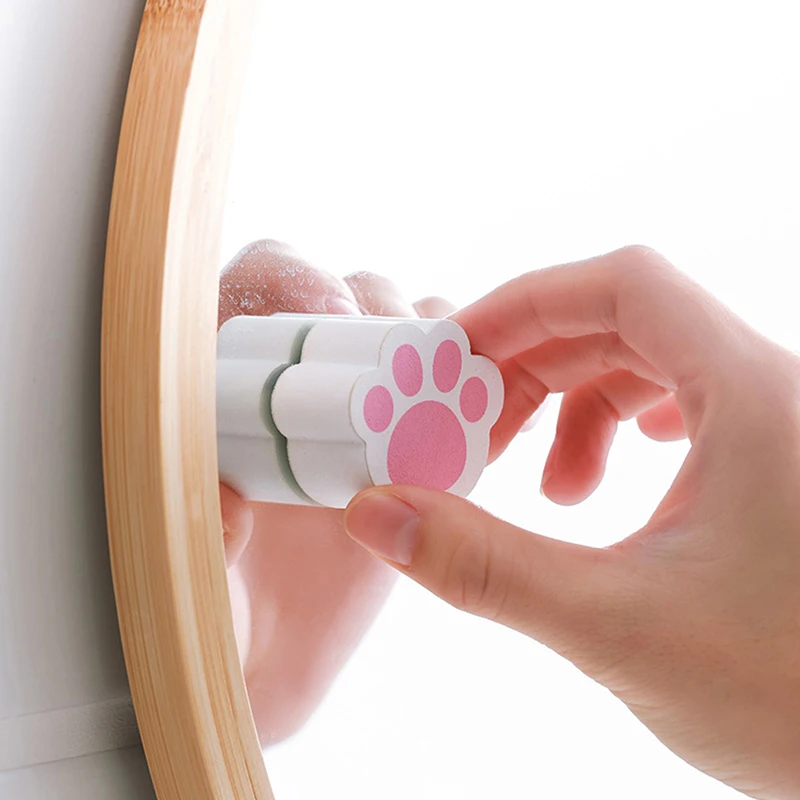

Multifunction Glass Window Wiper Creative Cat Claw Mirror Double-sided Wipe Bathroom Mirror Faucet Sponge Cleaning Glass Brushes