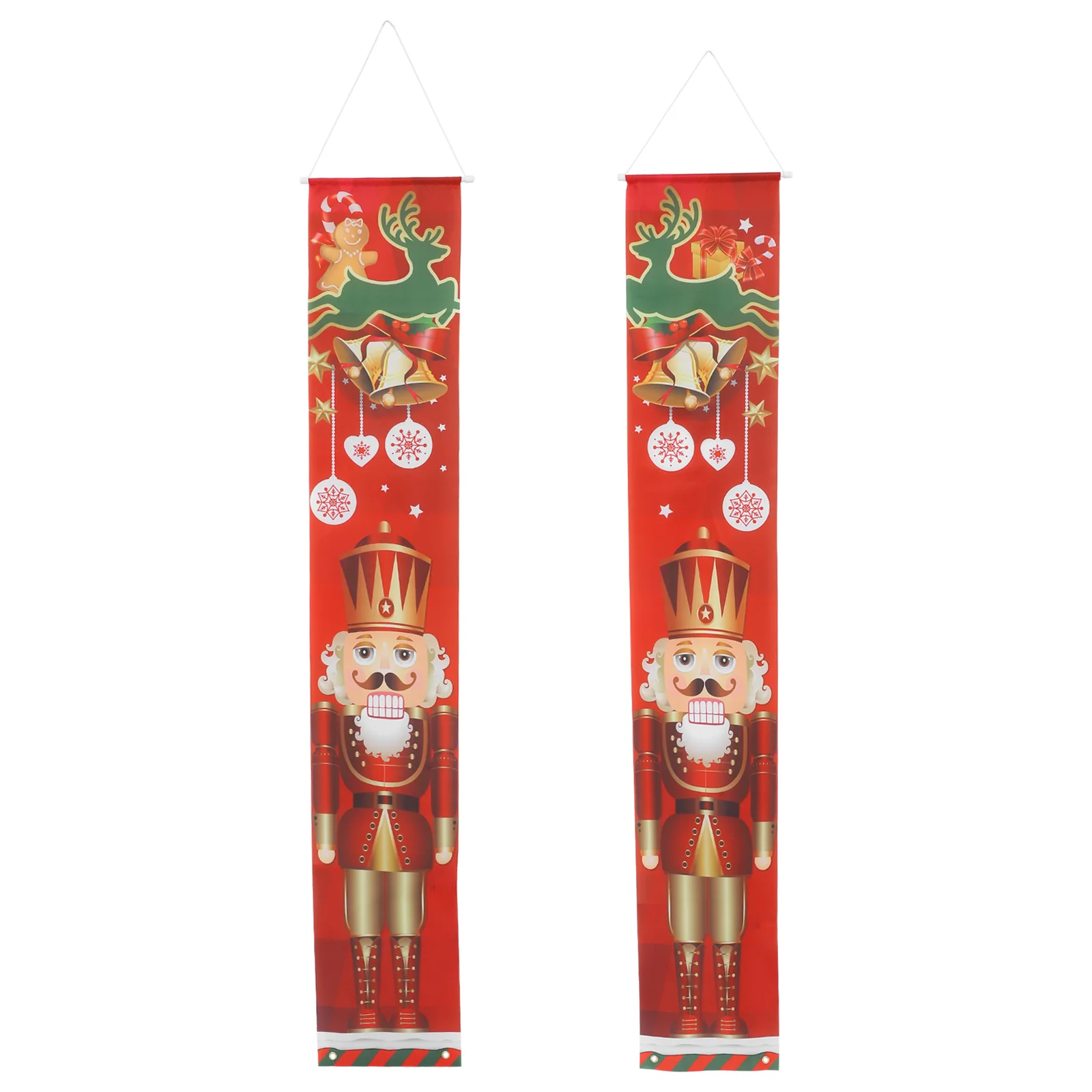 

Gift Xmas Hanging Couplet Nutcracker Pattern Door Banner Couplets Christmas Front Wreaths Curtain Ceiling Trim