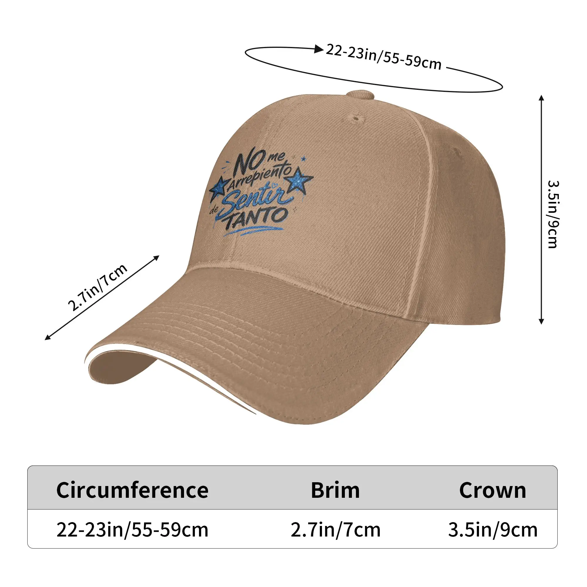 Фото Новая кепка для гольфа No Me Arrepiento De Sentir Tanto Karols G NMADST для мужчин и женщин, головной убор для занятий на открытом воздухе, регулируемая солнцезащитная кепка. №4