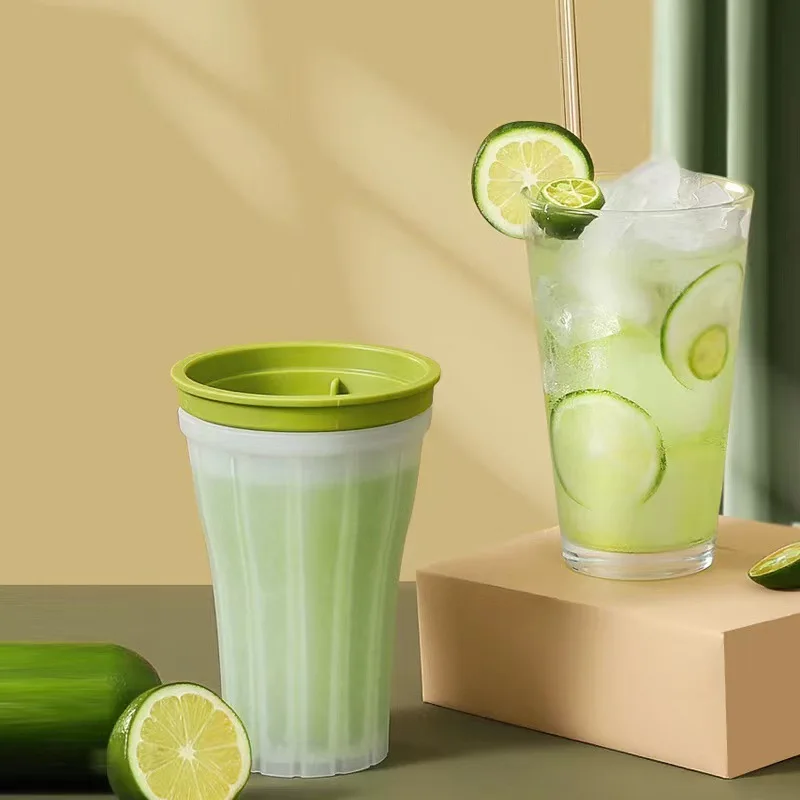 Quick-Frozen Smoothie Cup Summer Squeeze Homemade Milkshake Bottle Pinch Fast Cooling Magic Cup Ice Cream Slushy Maker