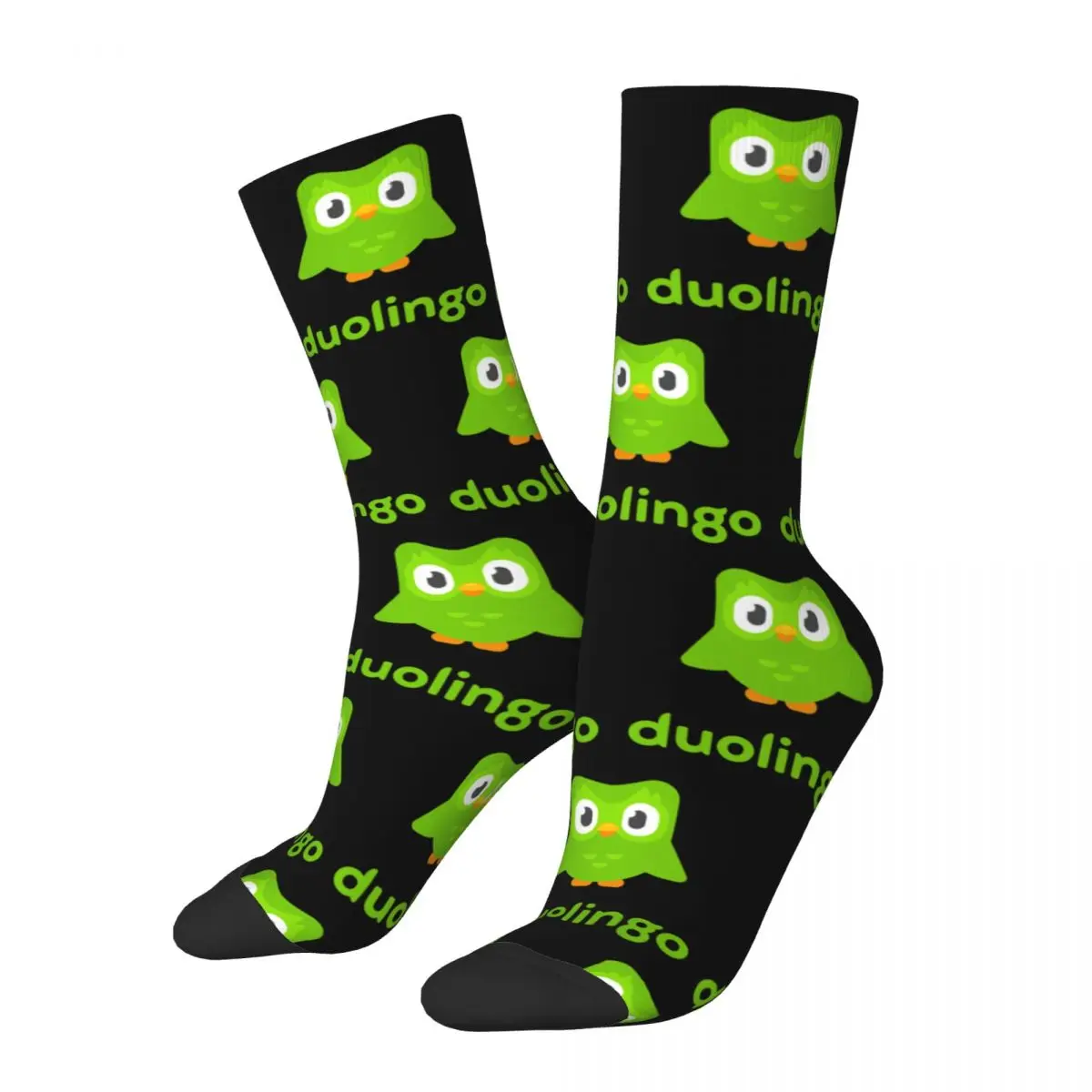 

Duolingo Сова двойные носки мужские женские хлопковые модные носки сумасшедшая весна лето осень зима носки Рождественский подарок