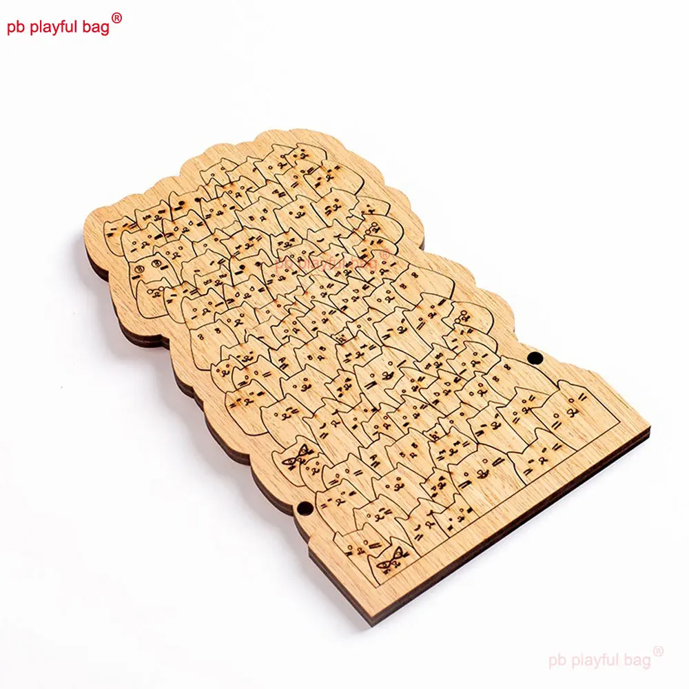 Деревянный пазл с рисунком кота детские рождественские подарки пазлы в форме