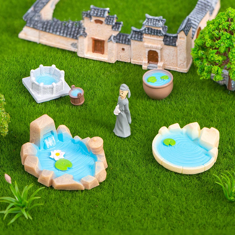 Миниатюрные фигурки в виде лотоса для пруда 11 шт. аксессуары домашнего декора