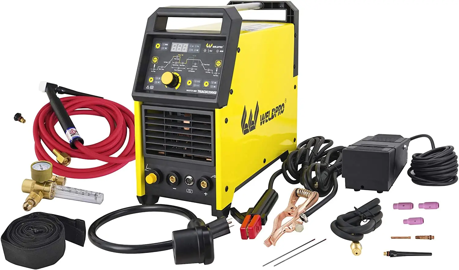 

200GD AC DC 200 Amp Tig/Stick Welder with Pulse CK 17 Worldwide Superflex Torch Dual Voltage 220V/110V Welder Brand: W Weldpro