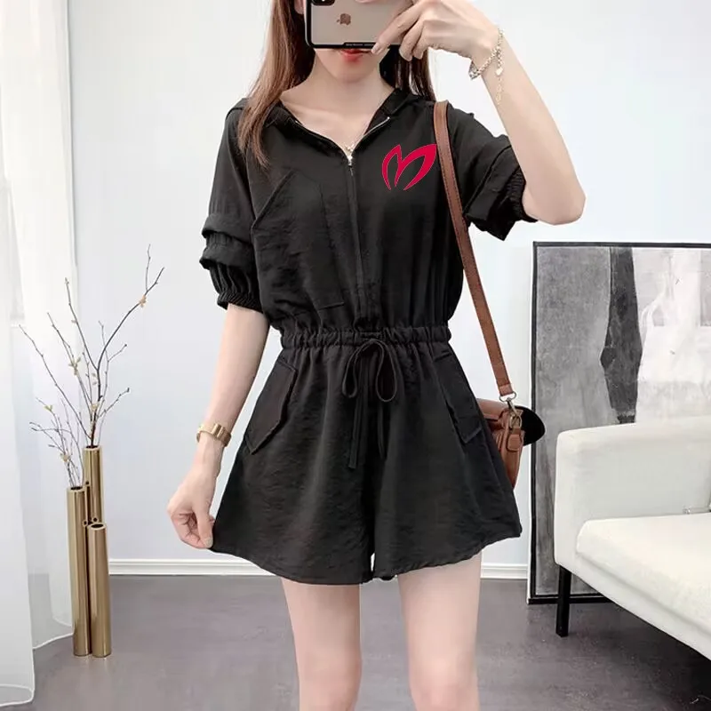 2023 Embroidery Golf Summer Women's Loose Fashion Suit Casual Tooling Jumpsuit