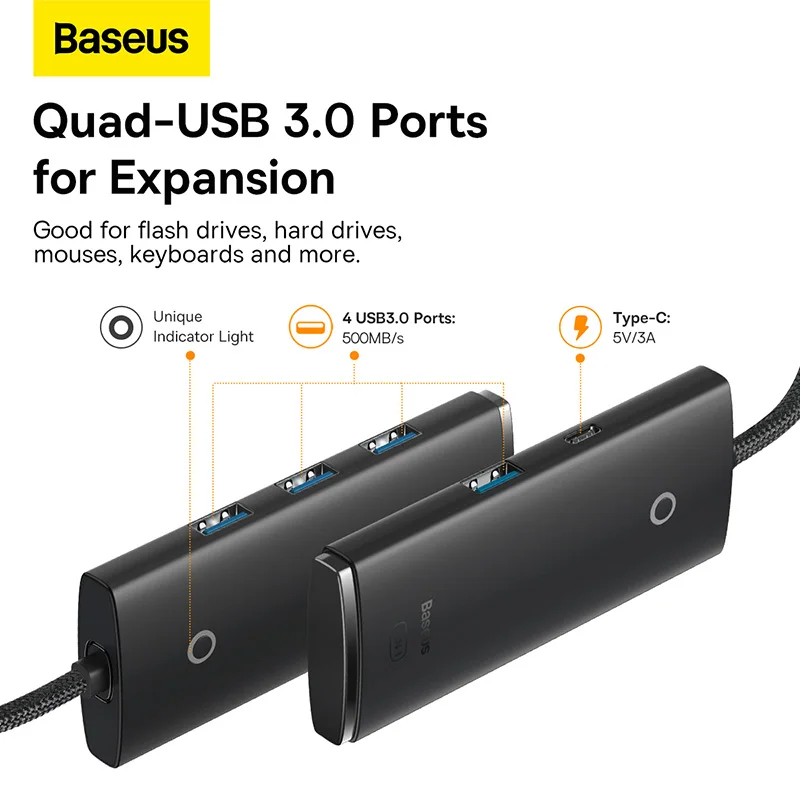 USB-концентратор Baseus 4 в 1 USB Type-C на 3 0 |