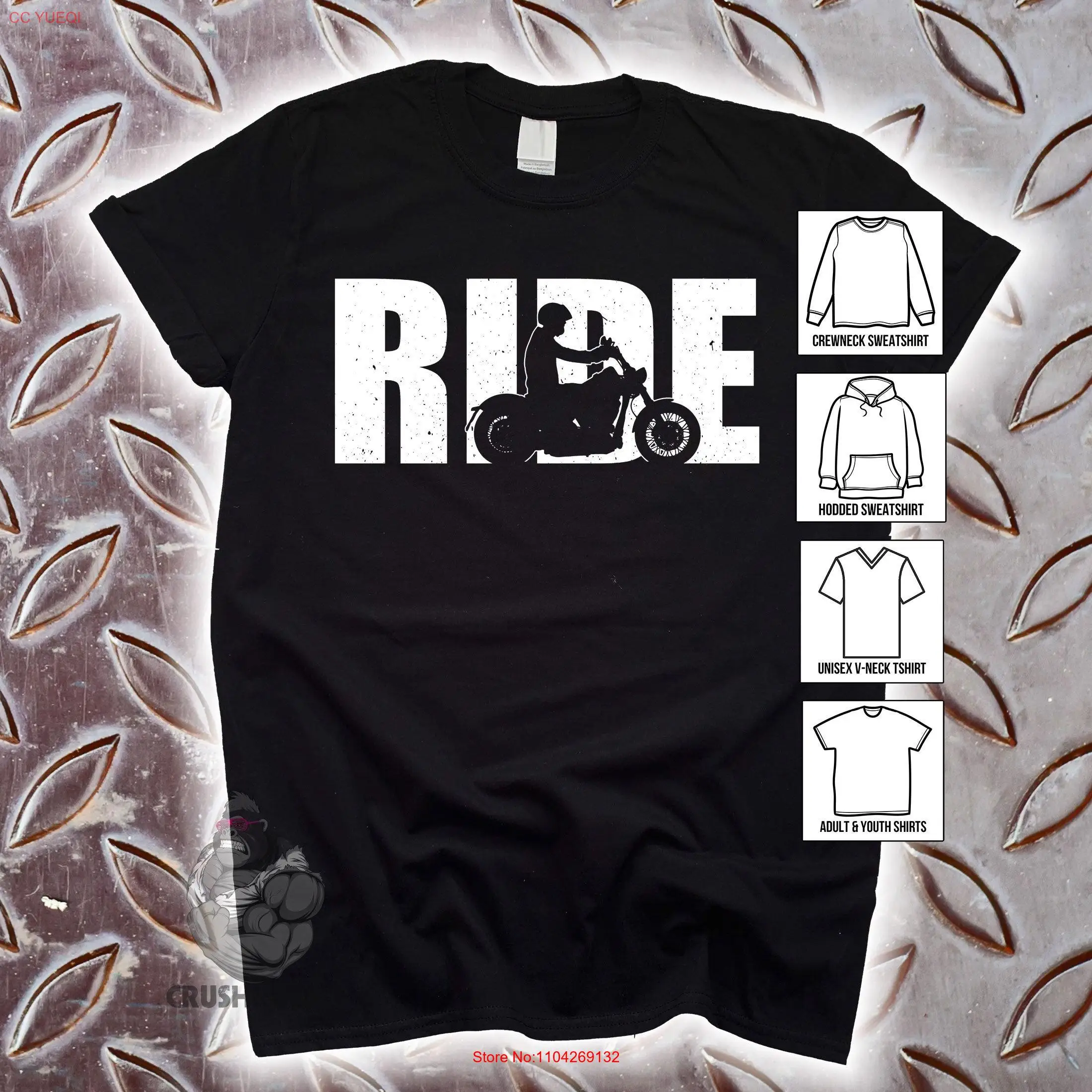 Мотоциклетная мужская футболка MotorcyclisT Забавная езда с длинными или короткими