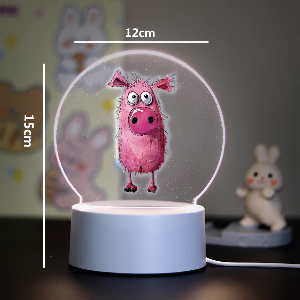 3D Светодиодный Ночник Игрушка-свинья Забавный Дизайн Свиньи Детские Подарки На