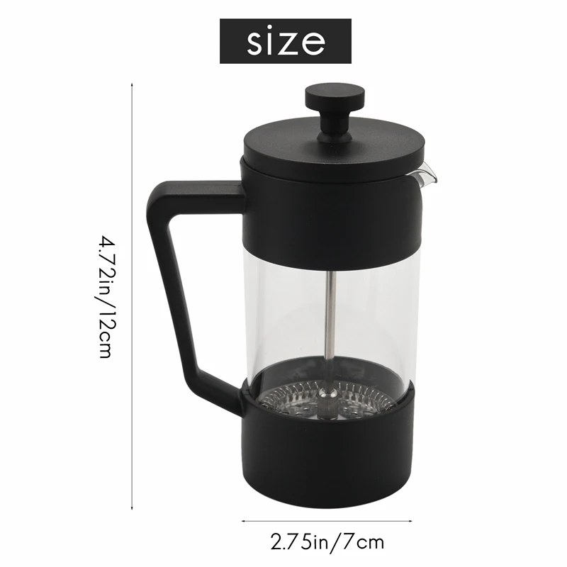 Френч-пресс для кофе и чая 12 унций кофеварка из утолщенного боросиликатного