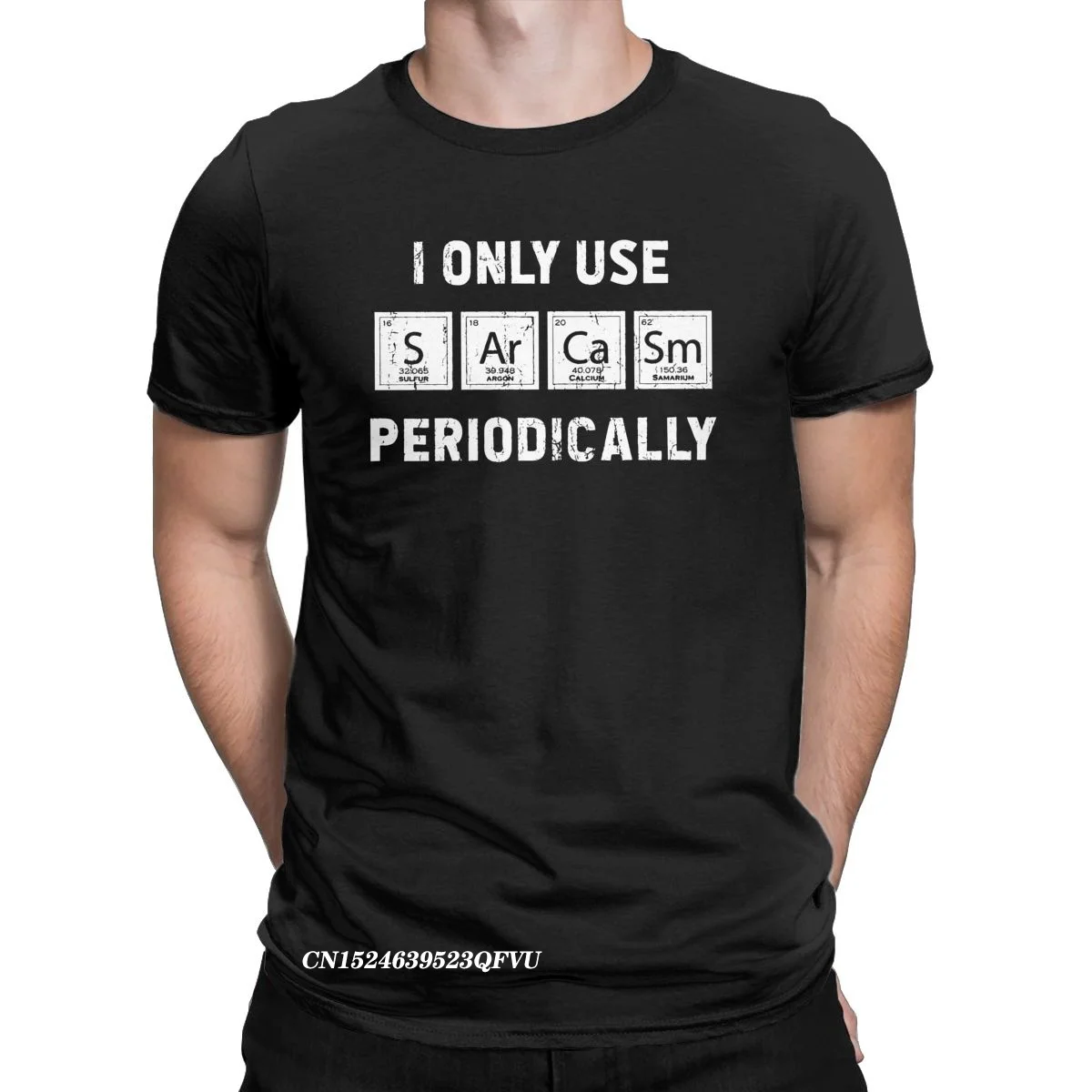 

Men's T-Shirts Sarcasm Primary Elements I Only Use Periodically Chemistry Unique Premium Cotton Tees Periodic Table Tshirt