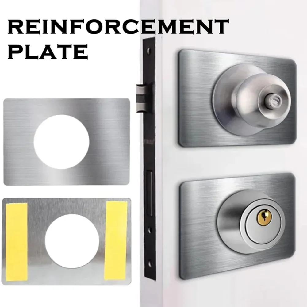 

2Pcs Stainless Steel Circular Lock Repair Plate Doors Deadbolt Door Knob Fixing Plate Ball Lock Mounting Plate Hardware Hinge