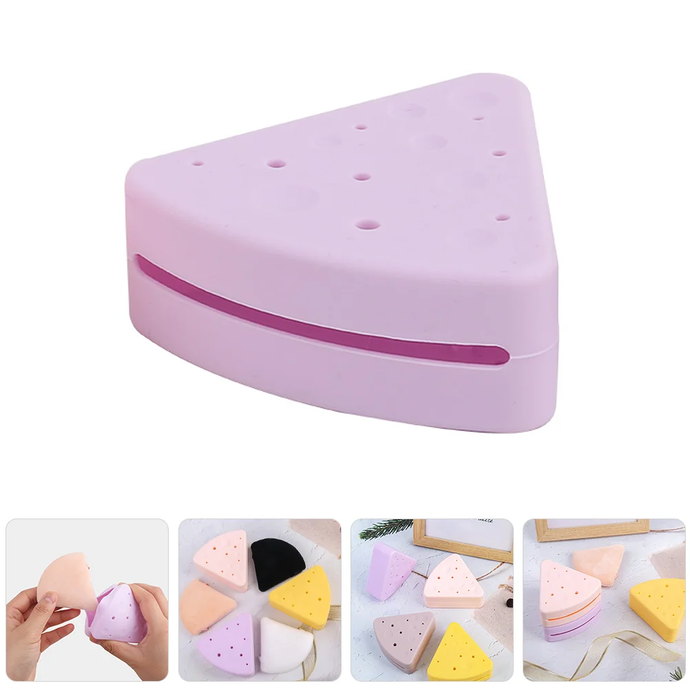 Пуховка силиконовый чехол для хранения косметики держатель губки контейнер