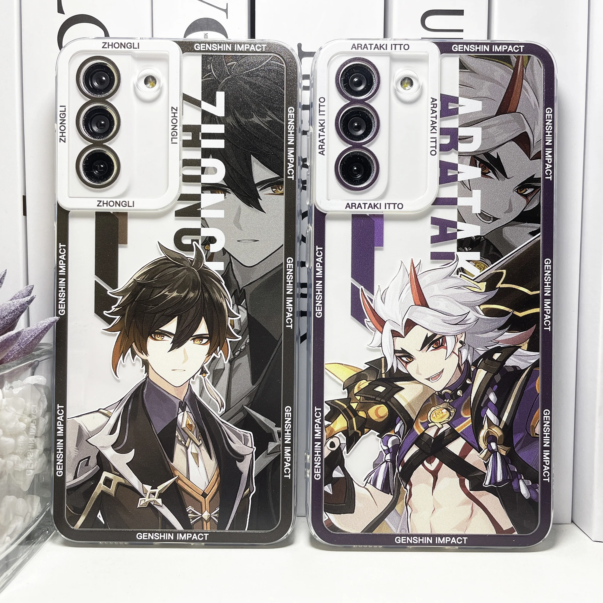 Genshin Impact Case For Samsung Galaxy S20 Plus S21 FE S22 S23 Ultra A53 A52 A13 A33 A54 A14 A34 Anime Diluc Zhongli Phone Cover