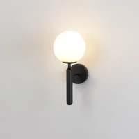 nordic modern led wall light e14 sconce bedroom home decoration fixture bedside read stairs black bathroom glass wall lamp