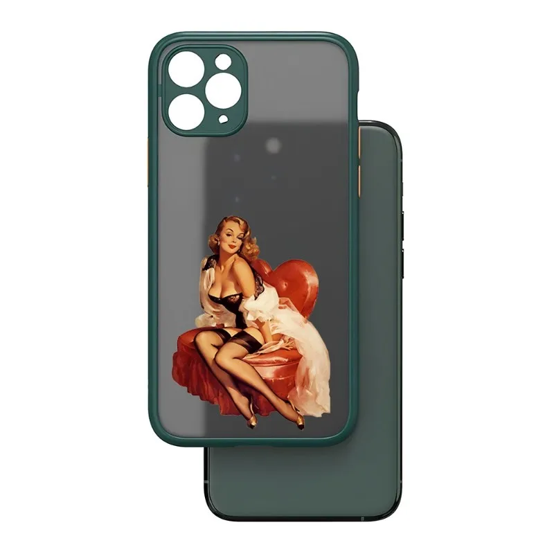 Матовый Прозрачный чехол Marilyn для IPhone 12Pro 13 11 Pro Max Mini Xs X Xr 7 8 6 6s Plus Se 2020 |