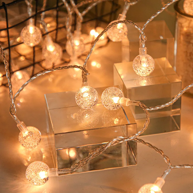 

LED Ball String Lamp Star Lamp Bubble Color Lamp Festival Room Decoration Bubble String Christmas Waterproof Decorative Lamp