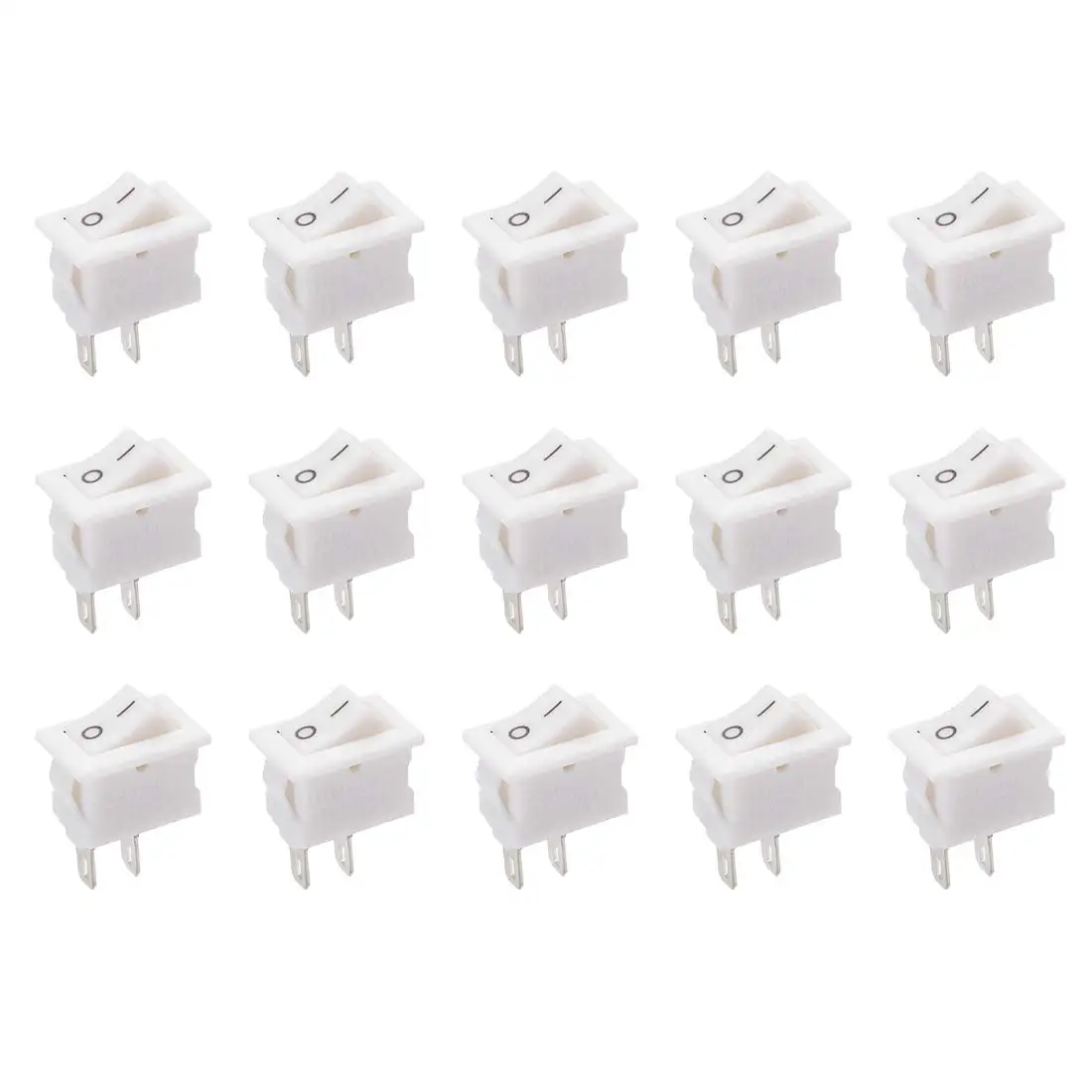 

Keszoox SPST Mini Boat Rocker Switch White Toggle Switch for Boat Marine ON/Off AC 250V/3A 125V/6A 15pcs
