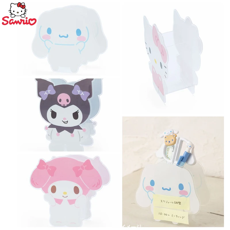 

2023 New Sanrio Acrylic Pen Holder Kuromi Hello Kitty My Melody High Capacity Stationery Storage Desktop Ornaments Student Gift