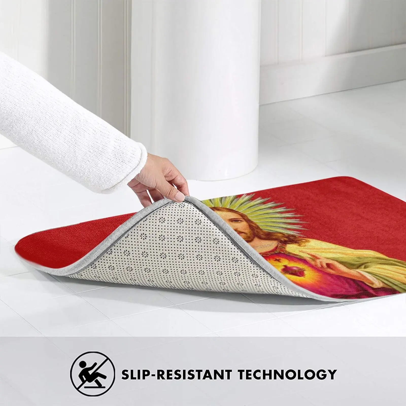 Мягкий Нескользящий Коврик с изображением Священного Сердца дневного света |