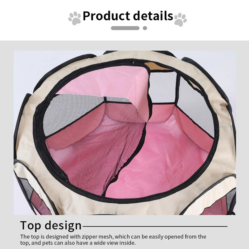 Палатка для домашних животных восьмиугольная складная переносная клетка собак