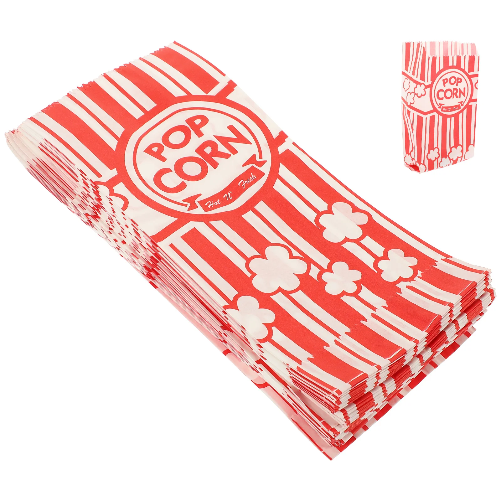 

100Pcs Small Popcorn Bags Portable Popcorn Bags Paper Popcorn Bags Grease Proof Popcorn Bag Box Cups