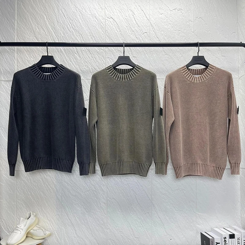 

Top quality autumn spring classic solid color sweater fashion thickened warm men's and women's round neck Pullover Sweater