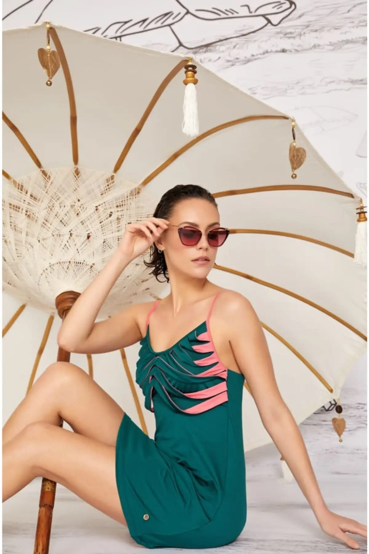 

Women's Swimsuit Two Color Transition skirts-One Piece Swimwear Female Push Up Suit Monokini Brazilian Swimming Suits