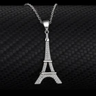 S925 стерлингового серебра Эйфелева башня в Париже дамы ожерелье личности в европейском и американском стиле; Модные ювелирные изделия кулон