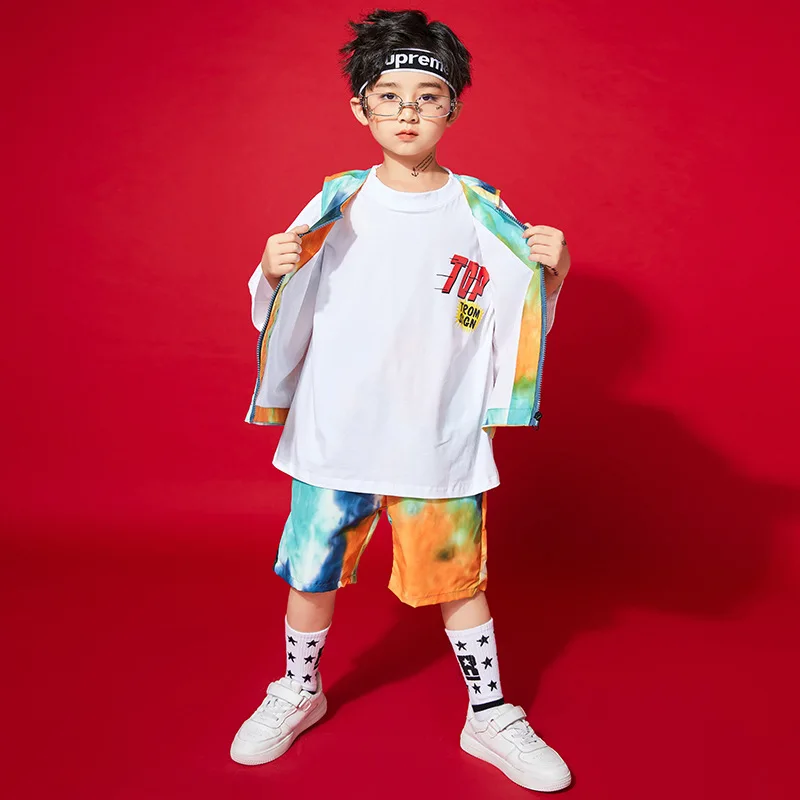 

Girls Boys Hiphop Outfit Competition Hip Hop Costumes for Kids Jazz Ballroom Performance Dance Clothes Dancewear Shorts Vest