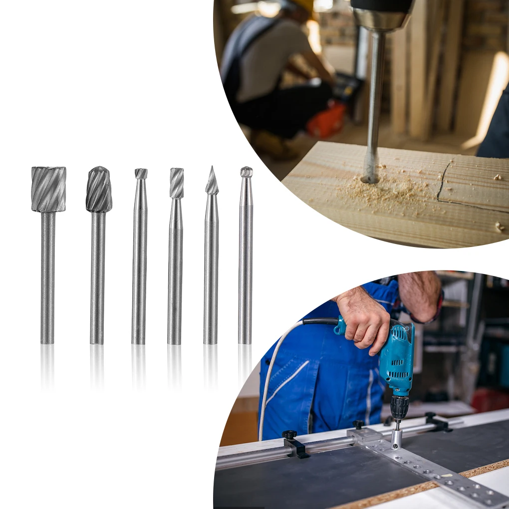 

Rotary Burr Grinder High-speed Steel DIY Woodworking Point Grinding Head Polishing Moulding Replacement for Dremel