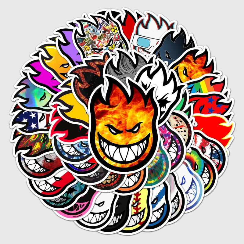 550 Non-repeating 5-8cm Spitfire Wheels Graffiti Stickers Personality Tide Brand Fashion DIY Skateboard Water Cup Suitcase Cool