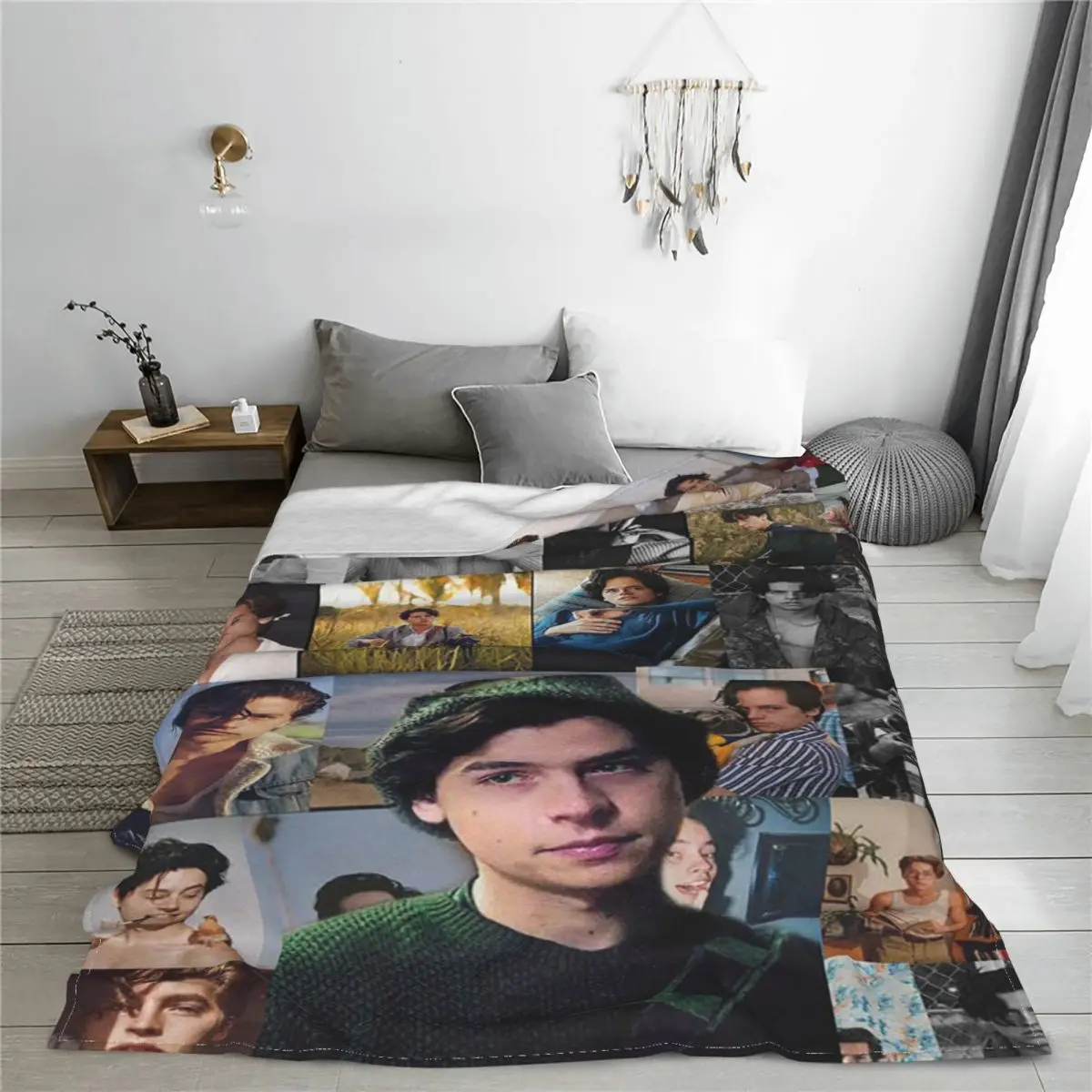 Коллаж одеяла Cole Sprouse коралловый флис плюшевый зимний плед ривердэйл Jughead мягкие