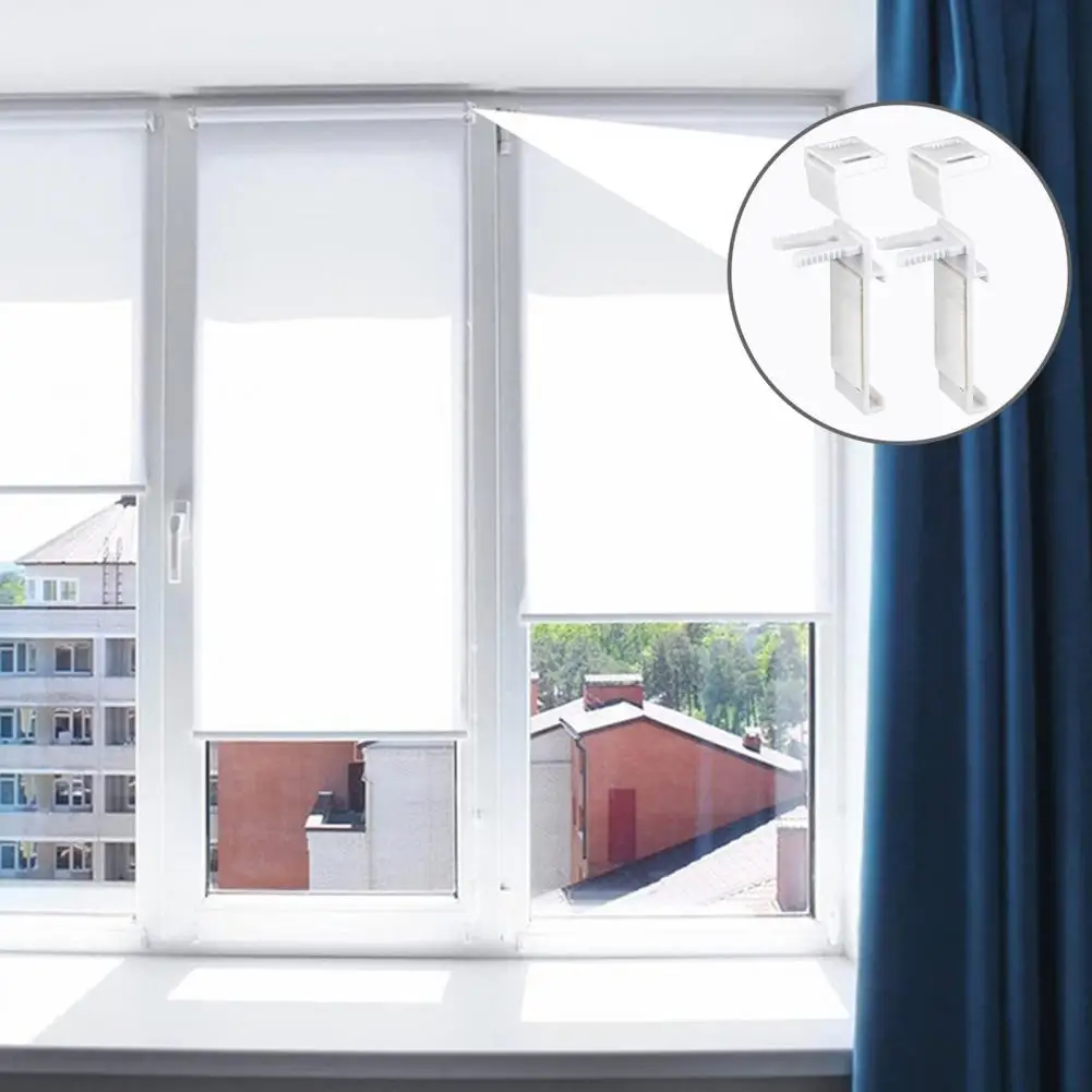 Плиссированная вешалка для штор без сверления набор держателей рулонных простая