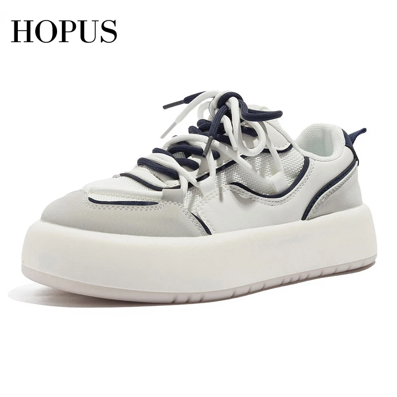 

Женские кроссовки HOPUS, новинка весны-лета 2022, модная дышащая сетчатая повседневная обувь, студенческие белые кроссовки в Корейском стиле ре...