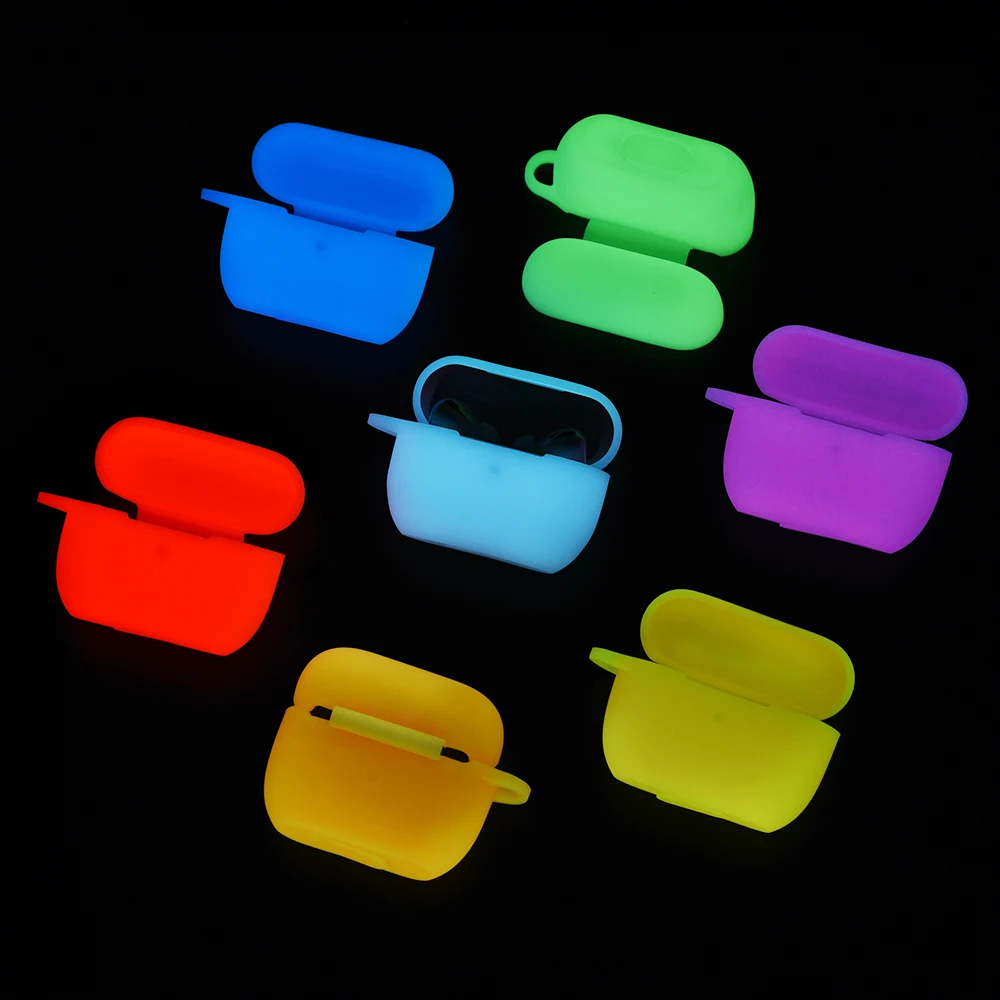 Светящийся Мягкий силиконовый чехол для Airpods 3 Apple AirPods Pro 2 1 светящийся ночью в
