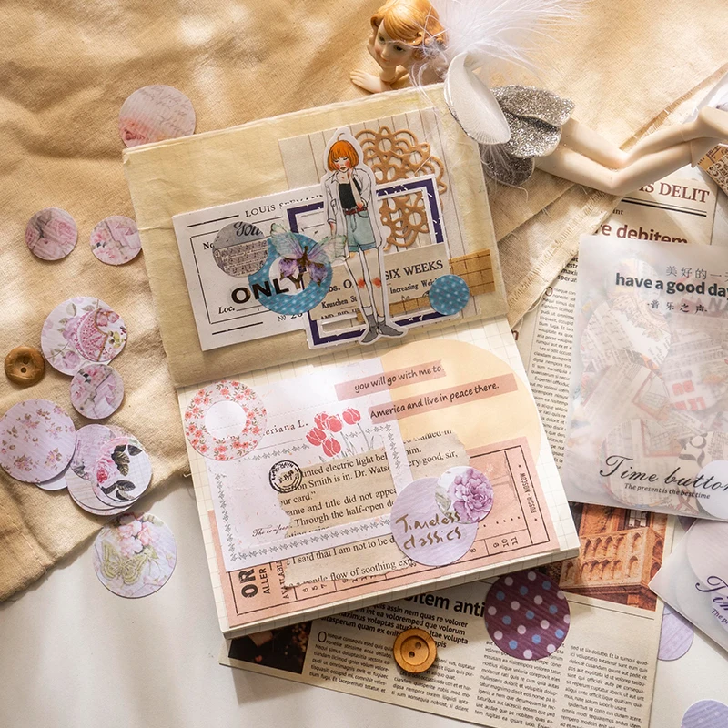 100 шт. Набор круглых наклеек Dimi специальные бумажные стикеры для музыкальных нот