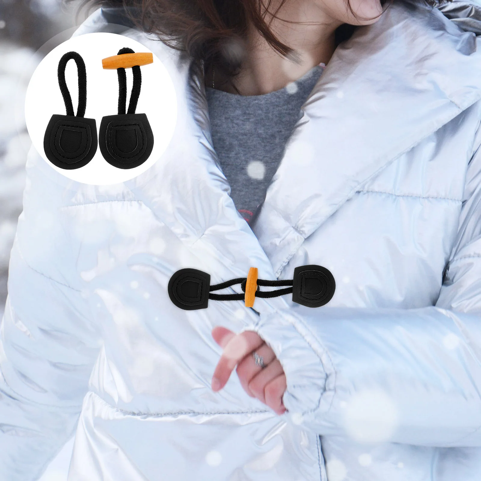 

6 Pairs Horn Buckle Clothing Toggle Button Sewing Luggage Bags Decorative Buttons Coat Closure