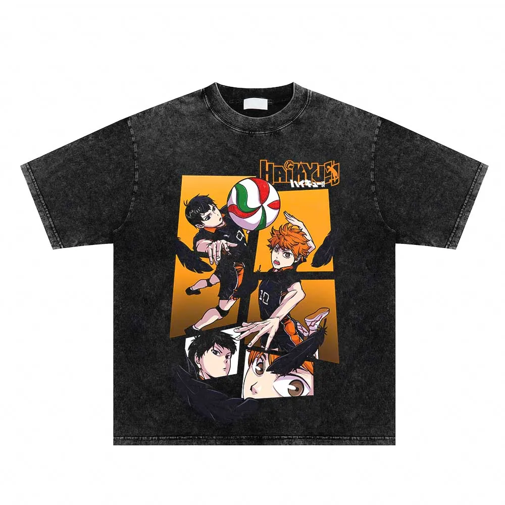 

Футболка Haikyuu с японским аниме, летняя футболка для мужчин и женщин с рисунком