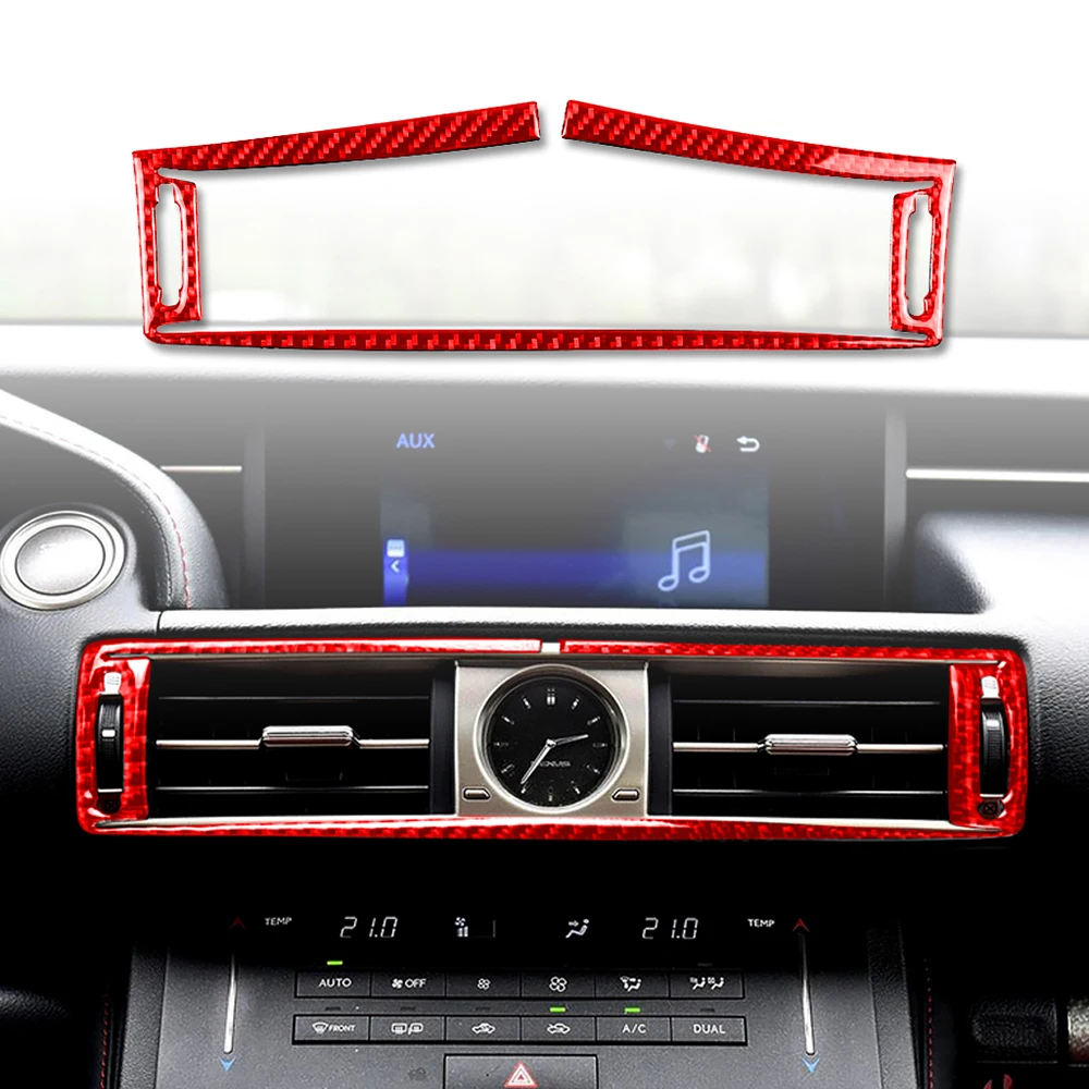 

Real carbon fiber Central control air outlet frame panel decoration interior Sticker Car accessories For Lexus IS250 2013-2020