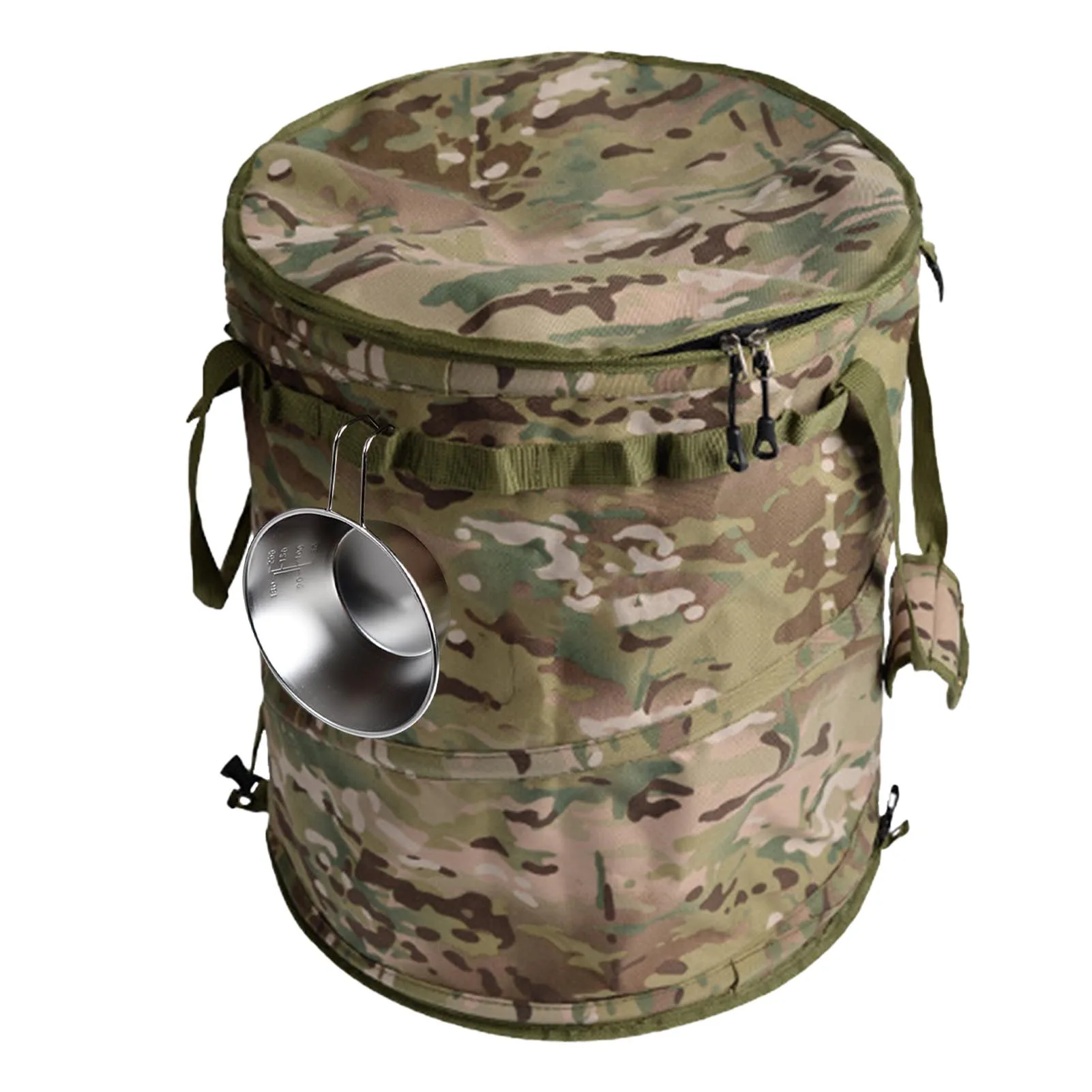 

Выдвижная мусорная корзина, выдвижная многоразовая мусорная корзина для кемпинга, многоразовая уличная мусорная корзина для сада, двора, с...