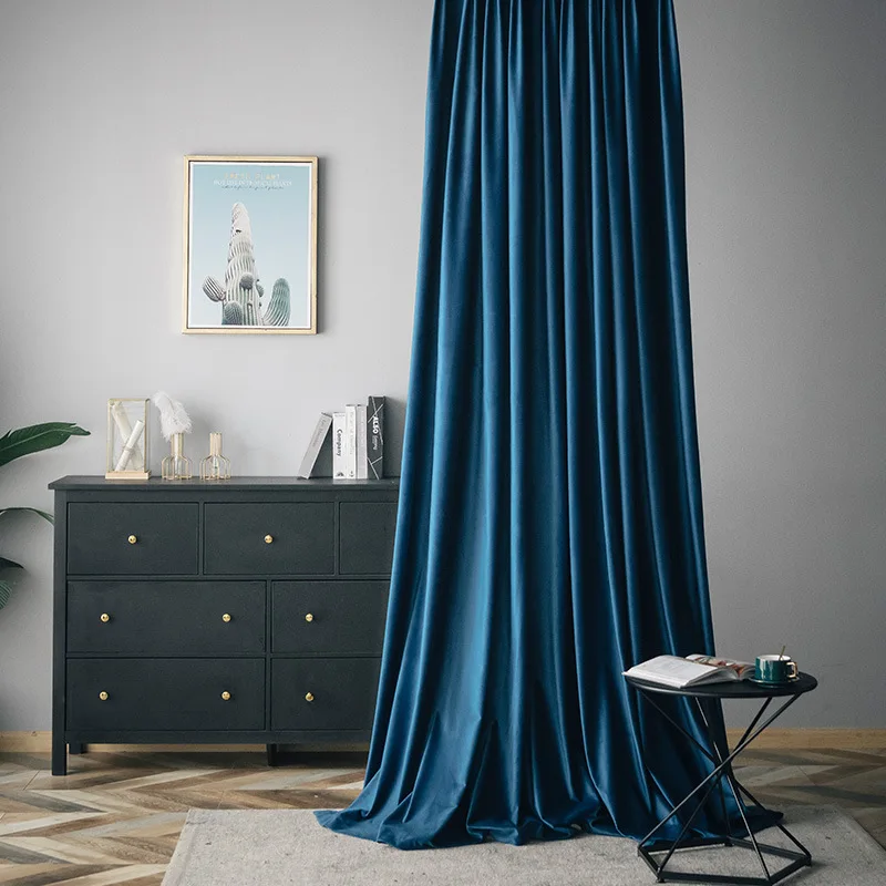 

Nordic Light Luxury Curtains for Bedroom Thickened Drapes In Living Room Full Shading Velvet Thermal Insulation Cortina Window