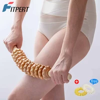 1 pc bendable wood massage roller wooden therapy stick toolcurved designed maderoterapia colombiana massagerlymphatic drainage