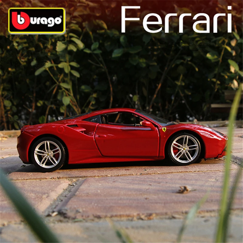 

Модель гоночного автомобиля Bburago Ferrari 488 GTB из сплава 1:24, модель спортивного автомобиля из литья под давлением, коллекционная детская игрушка в подарок