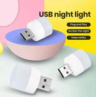 mini led night light usb plug and play 0 3w two color optional with soft white